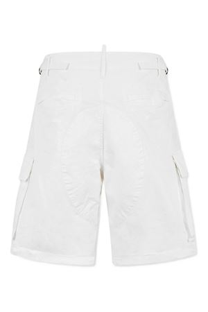 Bermuda Cargo In In Twill Di Cotone Stretch Bianco DSQUARED | S74MU0965S35175100