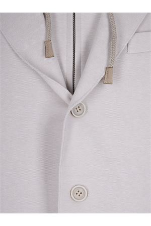 Single-breasted jacket in sand cotton blend jersey ELEVENTY | M70GIAF02TES0M03702