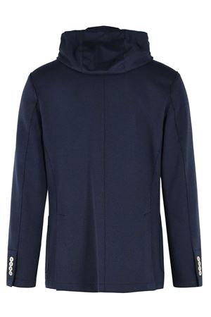 Single-breasted jacket in blue cotton blend jersey ELEVENTY | M70GIAF02TES0M03711