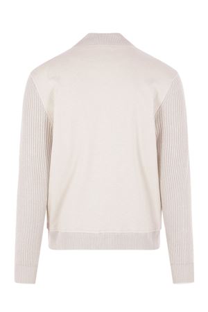 Bomber in jersey di cotone e lino beige ELEVENTY | M75GBTM32TES0M2000201