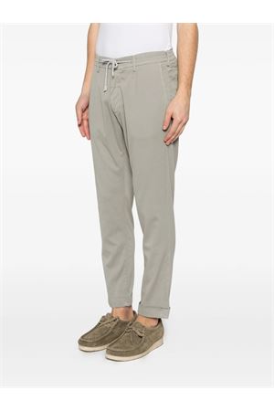 Green cotton and silk blend drawstring trousers ELEVENTY | M75PANB21TET0K00407N