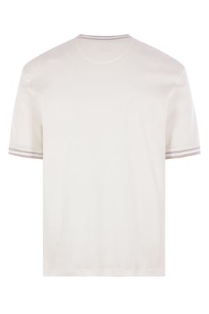 White cream cotton jersey t-shirt ELEVENTY | M75TSHM13TES0M291010301