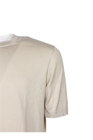 T-shirt in maglia di cotone beige ELEVENTY | M76MAGM65MAG0M0410301