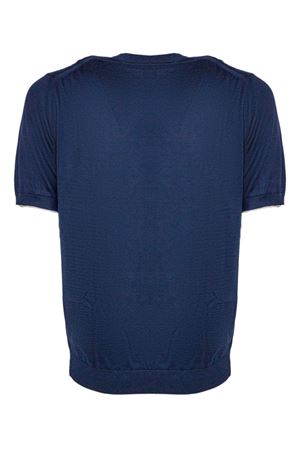 T-shirt in maglia di cotone blu ELEVENTY | M76MAGM65MAG0M0411103