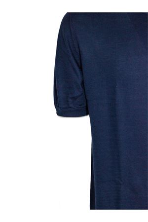 T-shirt in maglia di cotone blu ELEVENTY | M76MAGM65MAG0M0411103