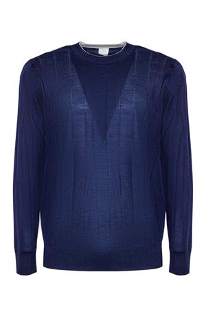 Maglia girocollo blu in maglia fine ELEVENTY | M76MAGM71MAG0M0431102