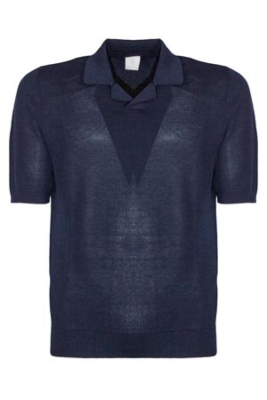 Polo in maglia di cotone blu ELEVENTY | M76MAGM88MAG0M00811