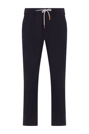 Jogger trousers in cool blue wool ELEVENTY | X75PANB21TES0A05311N