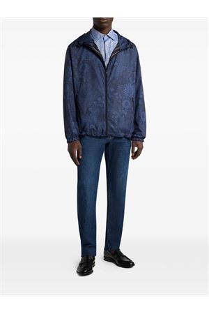 Giacca a vento blu ETRO | MRBA010699SAST6X0885