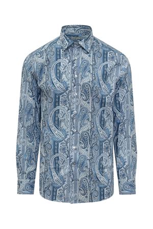 Camicia in cotone azzurro con stampa paisley ETRO | MRIB000199SAEF9X0880