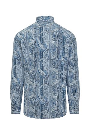 Camicia in cotone azzurro con stampa paisley ETRO | MRIB000199SAEF9X0880