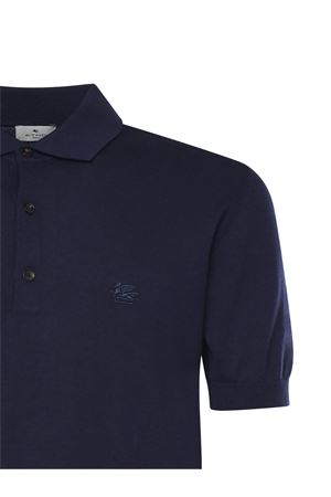 Blue cotton polo shirt ETRO | MRKF0004AQ408B0065
