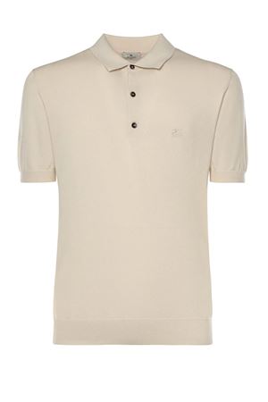 Beige cotton polo shirt ETRO | MRKF0004AQ408W3796