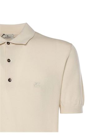 Beige cotton polo shirt ETRO | MRKF0004AQ408W3796