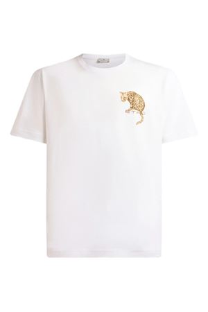 White cotton T-shirt ETRO | MRMA0002AR465W0001