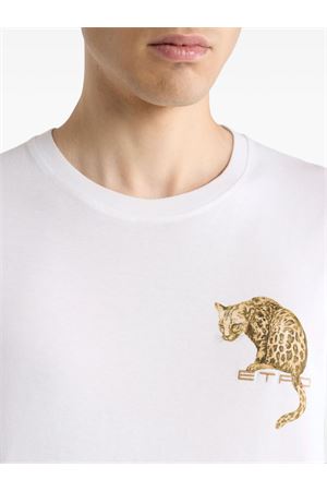 White cotton T-shirt ETRO | MRMA0002AR465W0001