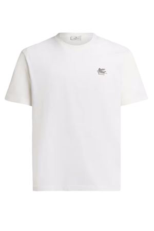 White cotton T-shirt ETRO | MRMA0002AV900W0001