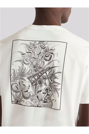 White cotton T-shirt ETRO | MRMA0002AV900W0001