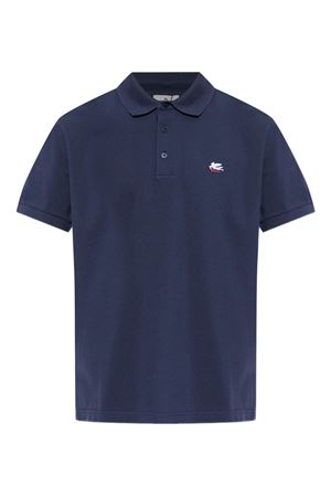 Blue Cotton Piqué Polo Shirt ETRO | MRMD0005AU135B0065
