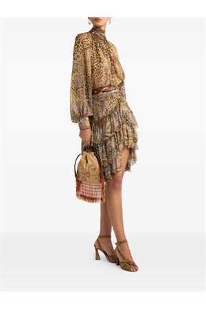 High-waisted short skirt in pure silk chiffon ETRO | WRFA018599SP1K9X0826