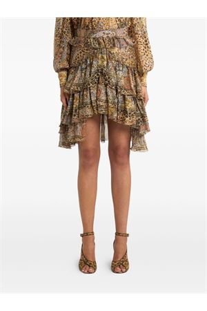 High-waisted short skirt in pure silk chiffon ETRO | WRFA018599SP1K9X0826