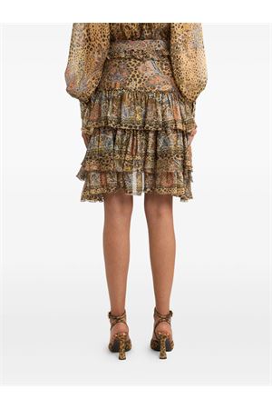 High-waisted short skirt in pure silk chiffon ETRO | WRFA018599SP1K9X0826