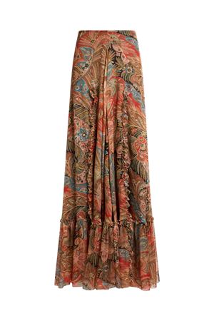 Gonna Lunga In Seta Con Balza E Motivo Paisley ETRO | WRFA020499SA1R9X0860
