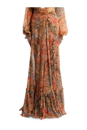 Gonna Lunga In Seta Con Balza E Motivo Paisley ETRO | WRFA020499SA1R9X0860