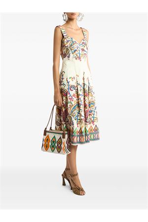 Abito midi in cotone beige ETRO | WRHA025399SP5H9X0800