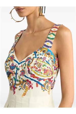Abito midi in cotone beige ETRO | WRHA025399SP5H9X0800