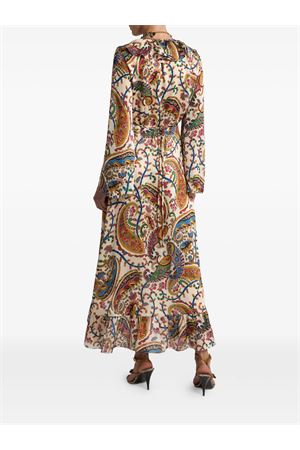 Abito lungo a portafoglio in seta Peau d'Ange ETRO | WRHA055799SA1N2X0801