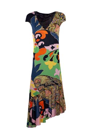 Abito midi stampa multicolor paisley e floreale ETRO | WRHA063399IAS74X0885