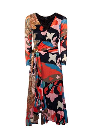 Abito midi in tessuto stampa Paisley Floreale ETRO | WRHA064199IAS74X0861