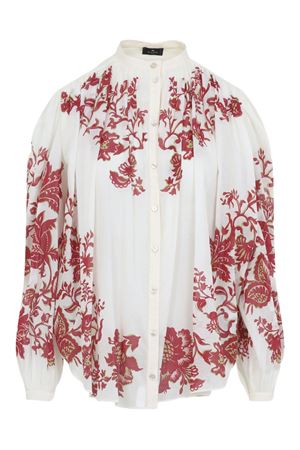 White and red cotton blouse ETRO | WRIA004899SP5I8X0808