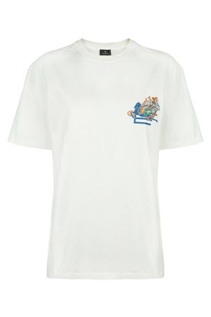 White cotton T-shirt ETRO | WRMA0005AR477W4567