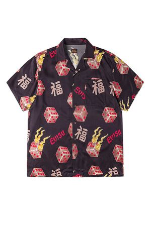 Allover Printed Camp Shirt EVISU | 2ESEJM6SS6005BLKX