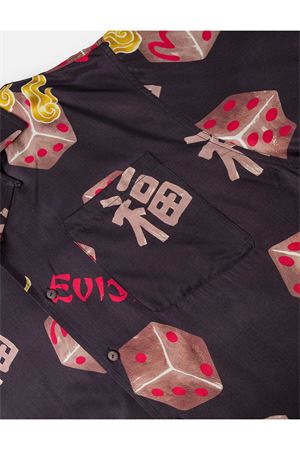 Allover Printed Camp Shirt EVISU | 2ESEJM6SS6005BLKX