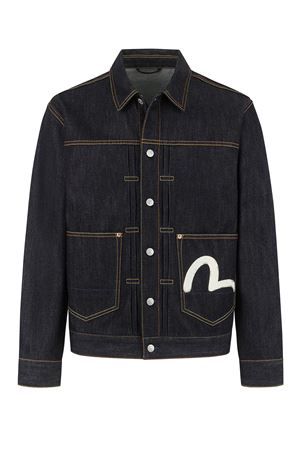 Seagull Print Relax Fit Denim Jacket EVISU | 2ESHTM5DJ1241INDX