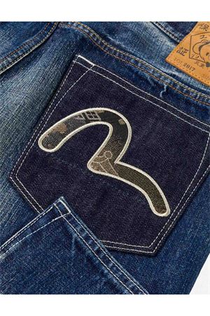 Jeans in denim di cotone blu scuro EVISU | 2ESHTM6JE1050INDM