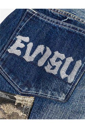 Jeans in denim di cotone blu scuro EVISU | 2ESHTM6JE1050INDM