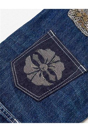 Jeans in denim di cotone blu scuro EVISU | 2ESHTM6JE1050INDM