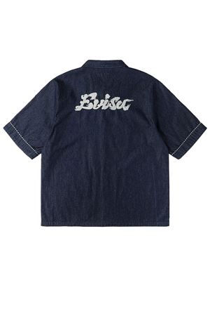 Whip-stitch Dual Pocket Boxy Denim Shirt EVISU | 2ESHTM6SS1028INDR