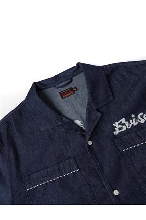 Whip-stitch Dual Pocket Boxy Denim Shirt EVISU | 2ESHTM6SS1028INDR