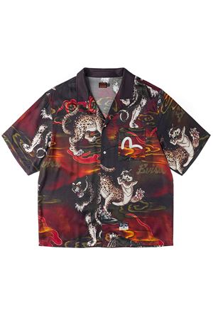 Camicia con stampa leopardata EVISU | 2ESHTM6SS1032BLKA
