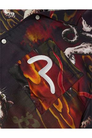 Camicia con stampa leopardata EVISU | 2ESHTM6SS1032BLKA