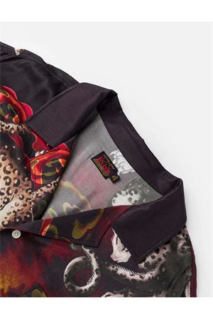 Camicia con stampa leopardata EVISU | 2ESHTM6SS1032BLKA