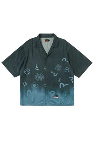 Camicia con monogramma e effetto dip-dye EVISU | 2ESHTM6SS1033CHAX