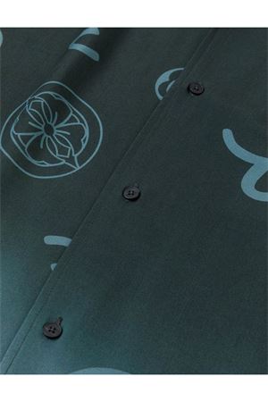 Camicia con monogramma e effetto dip-dye EVISU | 2ESHTM6SS1033CHAX