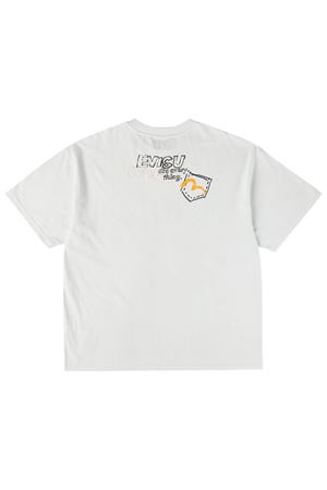 T-shirt in cotone bianco EVISU | 2ESHTM6TS1074ECUX