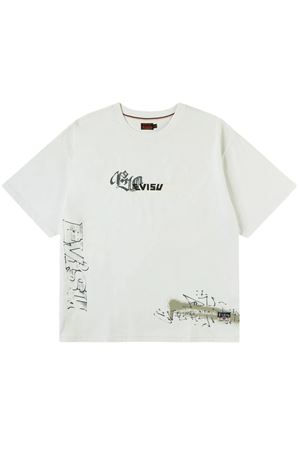 T-shirt in cotone bianco EVISU | 2ESHTM6TS1098ECUX